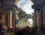 Imaginary View of the Grand Gallery of the Louvre in Ruins Hubert Robert